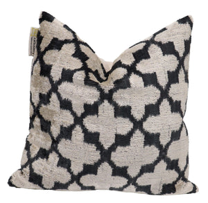 Canvello Throw Back Blavk & White Cushion For Sofa | 16 x 16 in (40 x 40 cm)