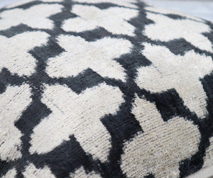 Canvello Throw Back Blavk & White Cushion For Sofa | 16 x 16 in (40 x 40 cm)