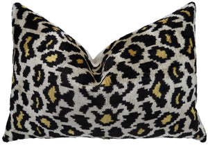 Canvello Tiger Print Black Velvet Throw Pillows - 16x24