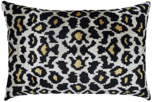 Canvello Tiger Print Black Velvet Throw Pillows - 16x24