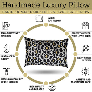 Canvello Tiger Print Black Velvet Throw Pillows - 16x24