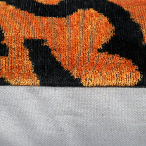 Canvello Tiger Print Burnt Orange Throw Pillow | 16x24 | 16x16 |Set of 2|