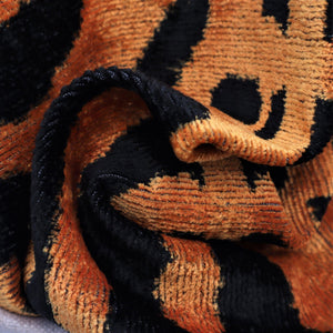 Canvello Tiger Print Burnt Orange Throw Pillow | 16x24 | 16x16 |Set of 2|