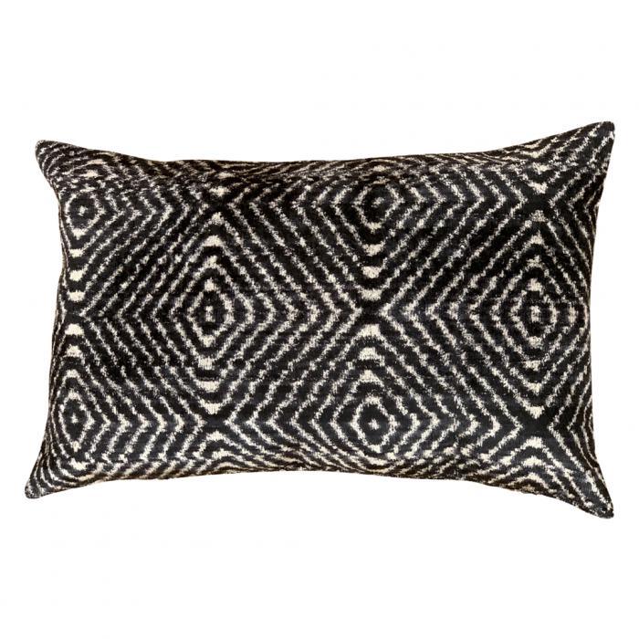 Canvello Turkish Hand Knotted Ikat Pillow - 16'' X 24''