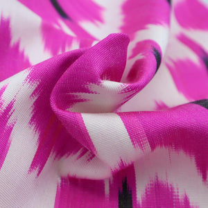 Canvello Turkish Ikat Pink Silk Pillow - 16"X16"