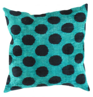 Canvello Turkish Multi Color Velvet Ikat Pillow - 24'' X 24"