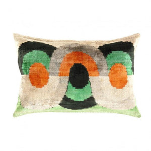 Canvello Turkish Multi colors Velvet Ikat pillow - 16'' X 24''