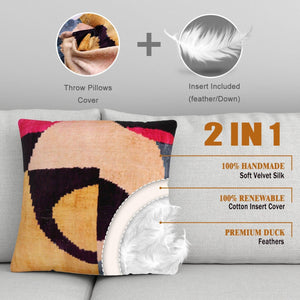 Canvello Unique Beige Gray And Gold Pillows - 20x20 in