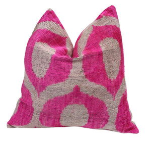 Canvello Velvet Pink Ivory Pillow | 16 x 16 in (40 x 40 cm)