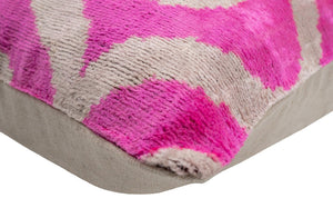 Canvello Vibrant 16x24 in Pink Geometric Trellis Throw Pillow - Modern Fuchsia and White Plush Cushion for Home Décor