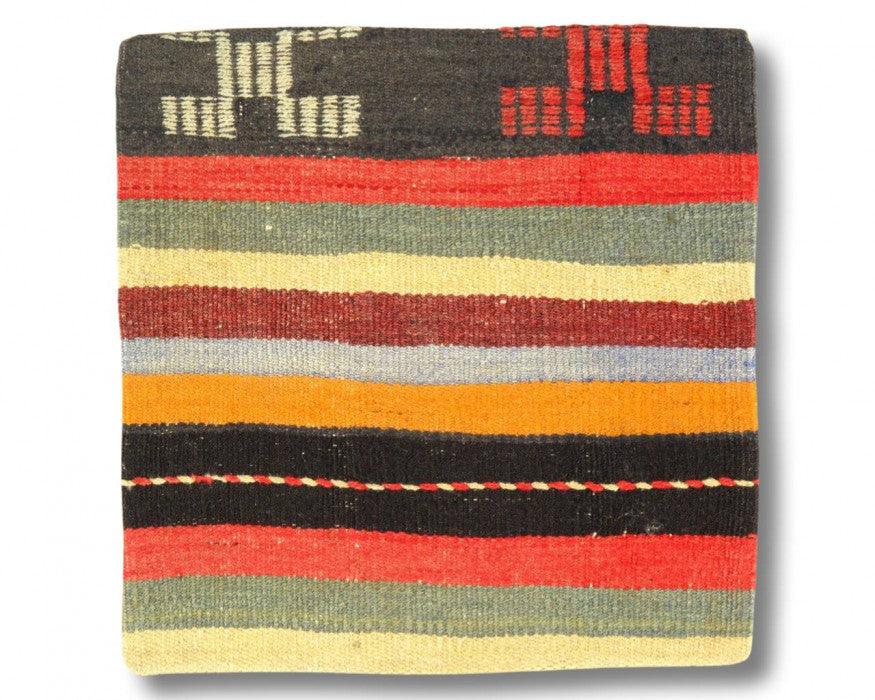 Canvello Vintage Hand Knotted Turkish Kilim Pillow - 20"x 20"