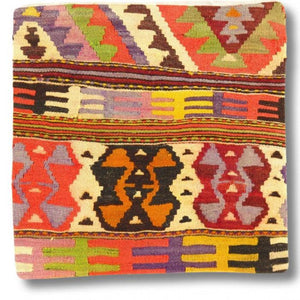 Canvello Vintage Hand Knotted Turkish Kilim Pillow - 20"x 20"
