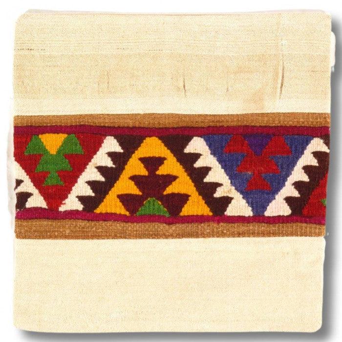 Canvello Vintage Hand Knotted Turkish Kilim Pillow - 20"x 20"