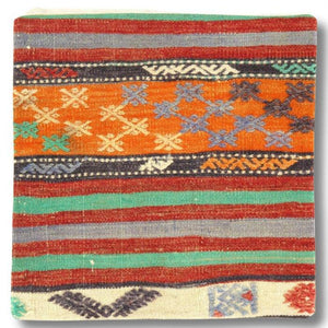 Canvello Vintage Hand Knotted Turkish Kilim Pillow - 20"x 20"
