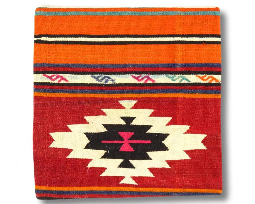 Canvello Vintage Hand Knotted Turkish Kilim Pillow - 20"x 20"