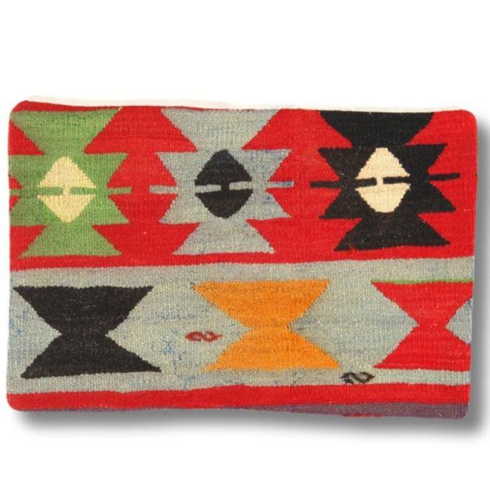 Canvello Vintage Turkish Hand Knotted Kilim Pillow - 16" x 24"