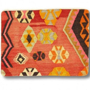Canvello Vintage Turkish Hand Knotted Kilim Pillow - 16" x 24"