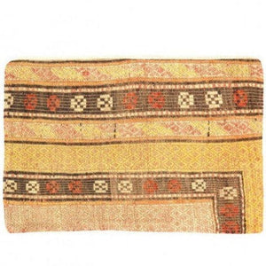 Canvello Vintage Turkish Hand Knotted Kilim Pillow - 16" x 24"