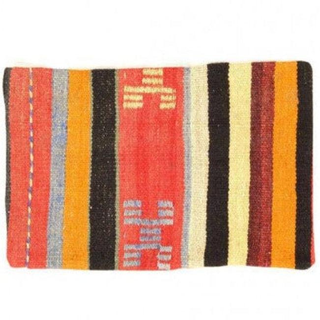 Canvello Vintage Turkish Hand Knotted Kilim Pillow - 16" x 24"