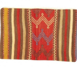 Canvello Vintage Turkish Hand Knotted Kilim Pillow - 16" x 24"