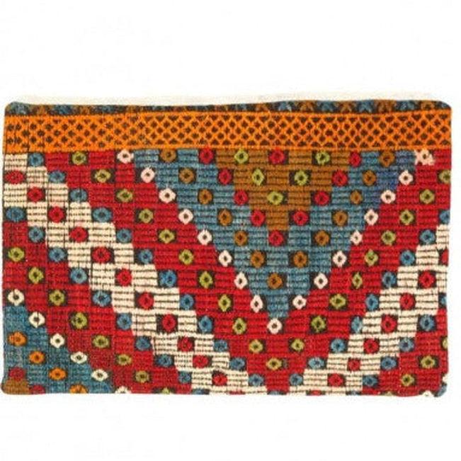 Canvello Vintage Turkish Hand Knotted Kilim Pillow - 16" x 24"