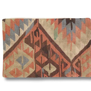 Canvello Vintage Turkish Hand Knotted Kilim Pillow - 16" x 24"