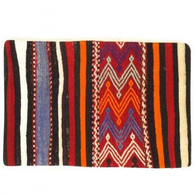 Canvello Vintage Turkish Hand Knotted Kilim Pillow - 16" x 24"