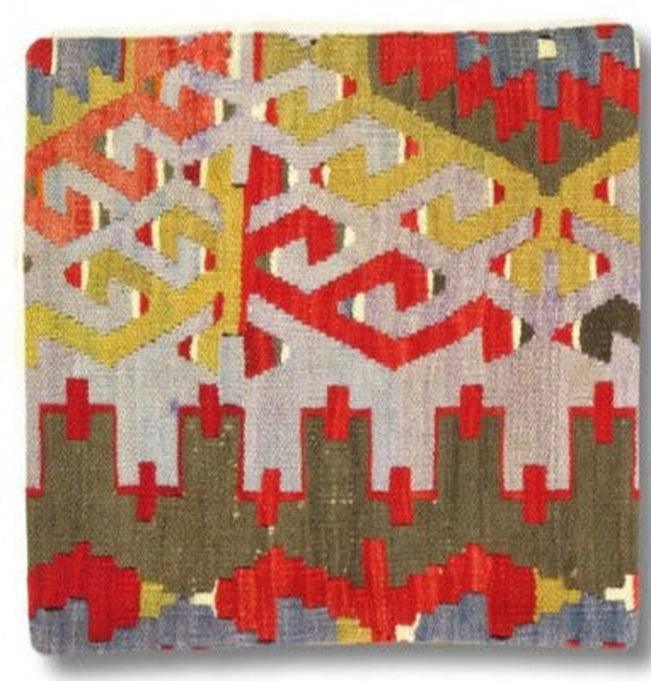 Canvello Vintage Turkish Hand Knotted Throw Pillow - 16"x16"