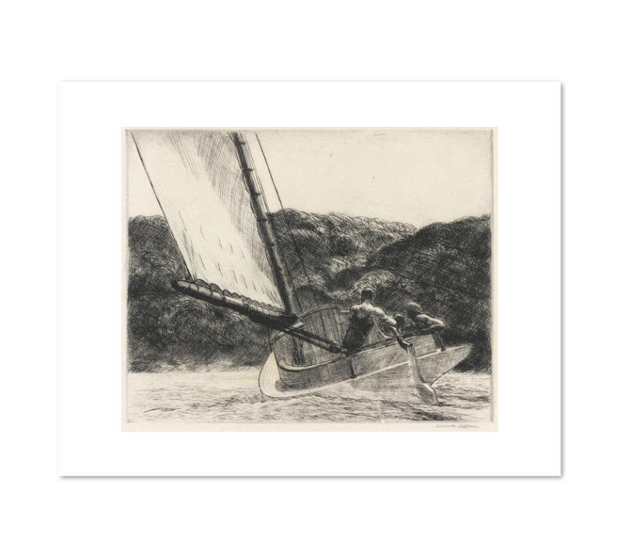 The Cat Boat by Edward Hopper