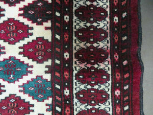 3' X 4' Vintage Handmade Pakistan Bokhara Turkoman Balouch Wool Rug Mat Nice