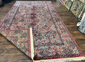 Karastan Rug 8.8 x 15, Multicolor Panel Kirman Rug #717, Large Wool Karastan Carpet, Vintage Multipanel Kirman, Original 700 Series