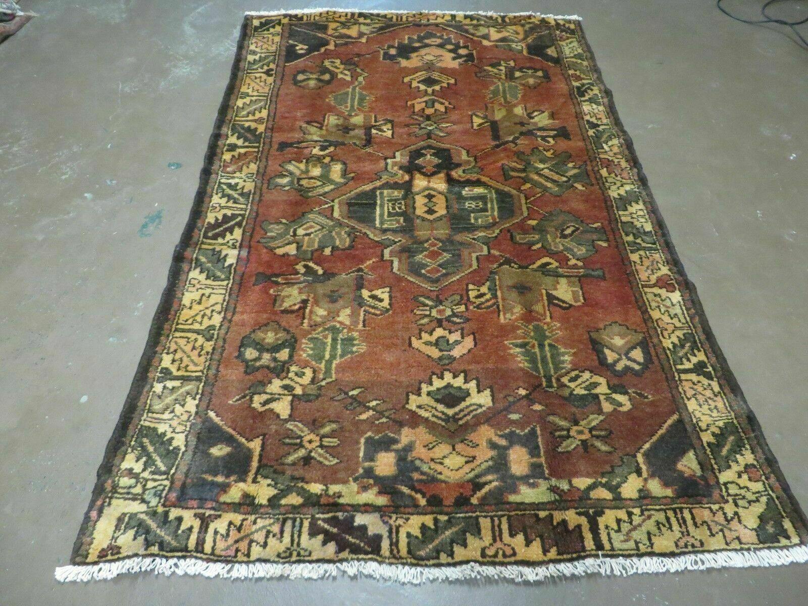 4' X 6' Antique 1920 Handmade Turkish Wool Rug Veg Dye Nice