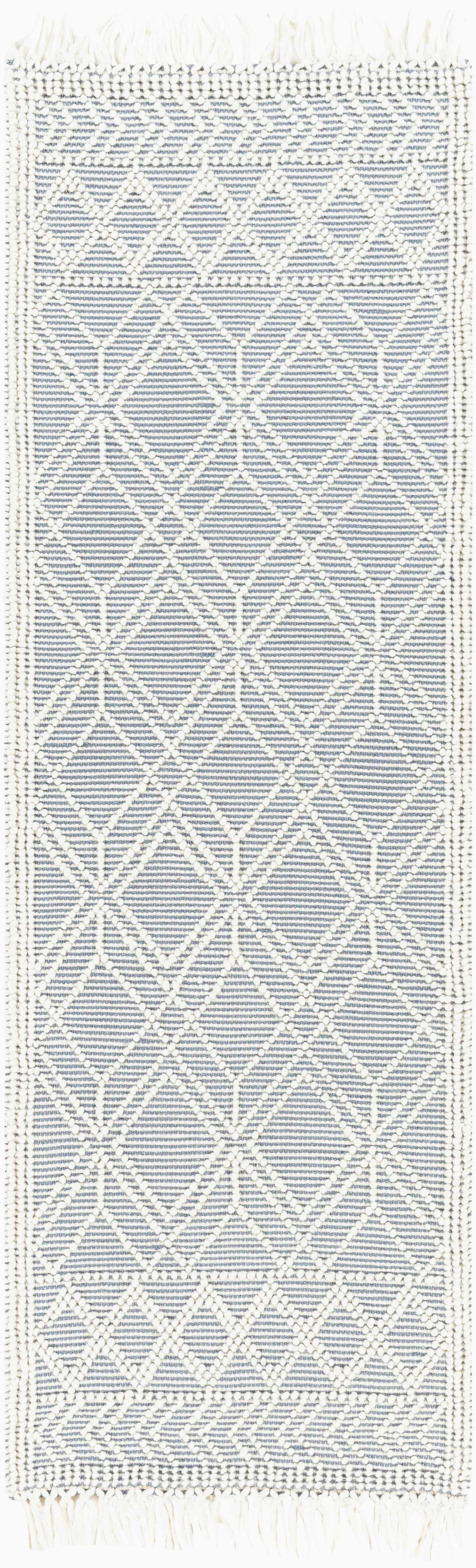 Ramsbury Ivory & Blue 8ft Runner Rug