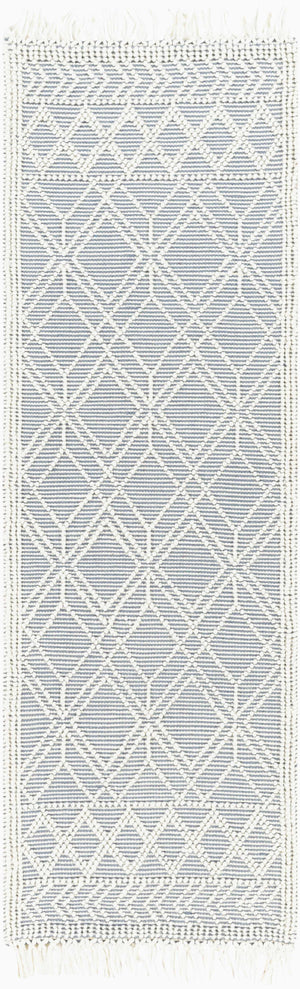 Ramsbury Ivory & Blue 8ft Runner Rug