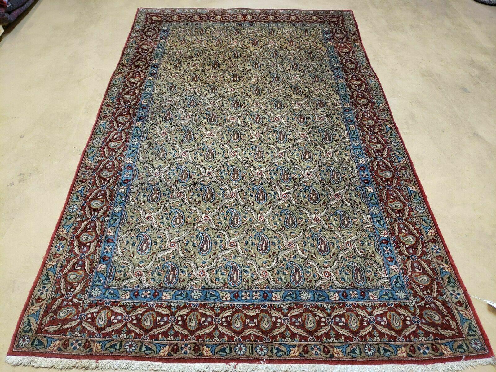 4' X 7' Handmade Turkish Wool Rug Paisley Hand Knotted Flowers One Of A Kind