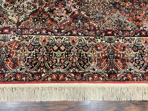 Karastan Multicolor Panel Kirman Rug #717, Wool Karastan Rug 12 x 16, Extra Large Karastan Area Rug, Original Karastan Collection 700 Series