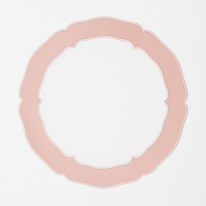 CLARION WHITE & PINK FAUX LEATHER PLACEMAT (Set Of 4)