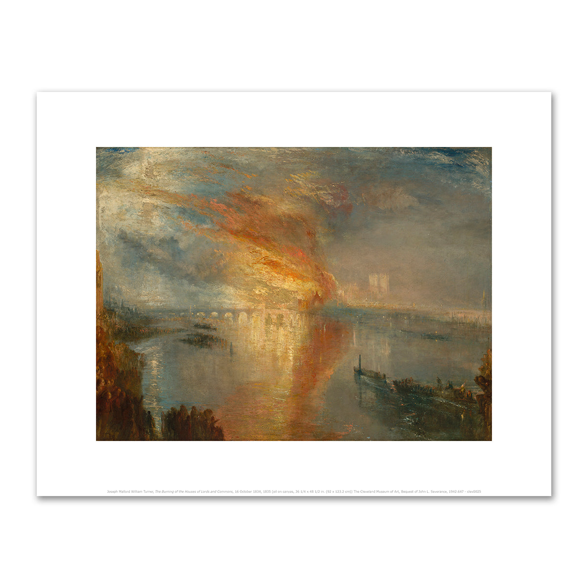 The Burning of the Houses of Lords and Commons, 16 October 1834 by Joseph Mallord William Turner