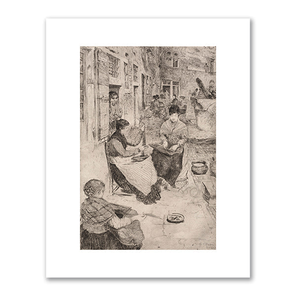 Etchings of Venice: Bead Stringers by Otto H. Bacher