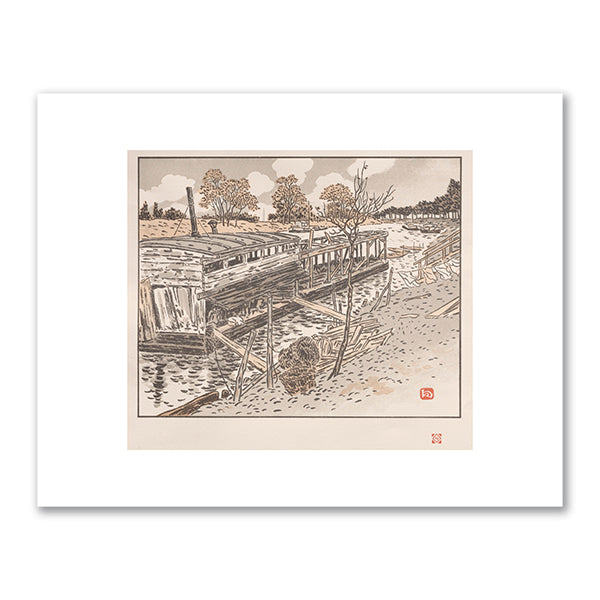 Thirty-Six Views of the Eiffel Tower: From Bas-Meudon, Old Lavoir by Henri Rivière