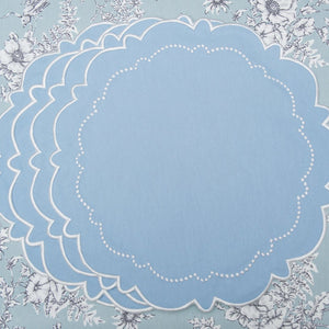 HARMONY BLUE ROUND FABRIC PLACEMAT (Set Of 4)