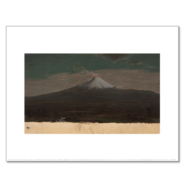 Cotopaxi at Night, Viewed from the Hacienda San Agustin, Ecuador by Frederic Edwin Church