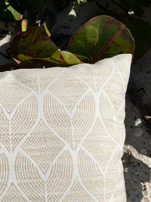 Cool Tropics Beige Indoor Outdoor Pillow