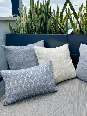 Cool Tropics Beige Indoor Outdoor Pillow