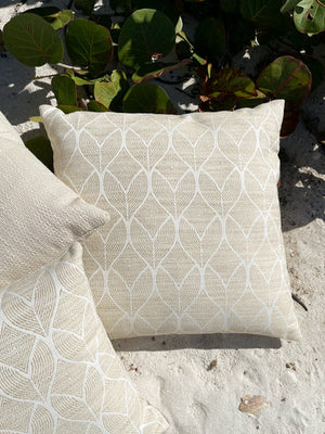 Cool Tropics Beige Indoor Outdoor Pillow