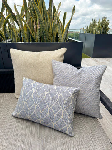Cool Tropics Indigo Indoor Outdoor Pillow