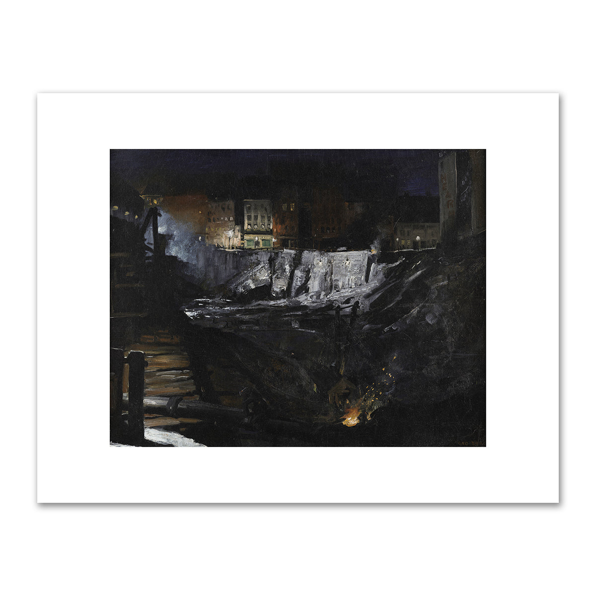 Excavation at Night by George Bellows