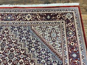 Karastan Rug 8x10, Kara Shah Red Bidjar, Belgium Power Loomed Rug, Wool Pile Karastan Rug, Vintage