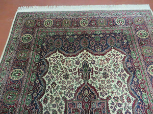 4' X 6' Vintage Fine Handmade Turkish Floral Oriental Wool Rug detailed Organic