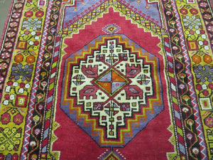 4' X 7' Antique Handmade Turkish Oushak Wool Rug Carpet Red Nice